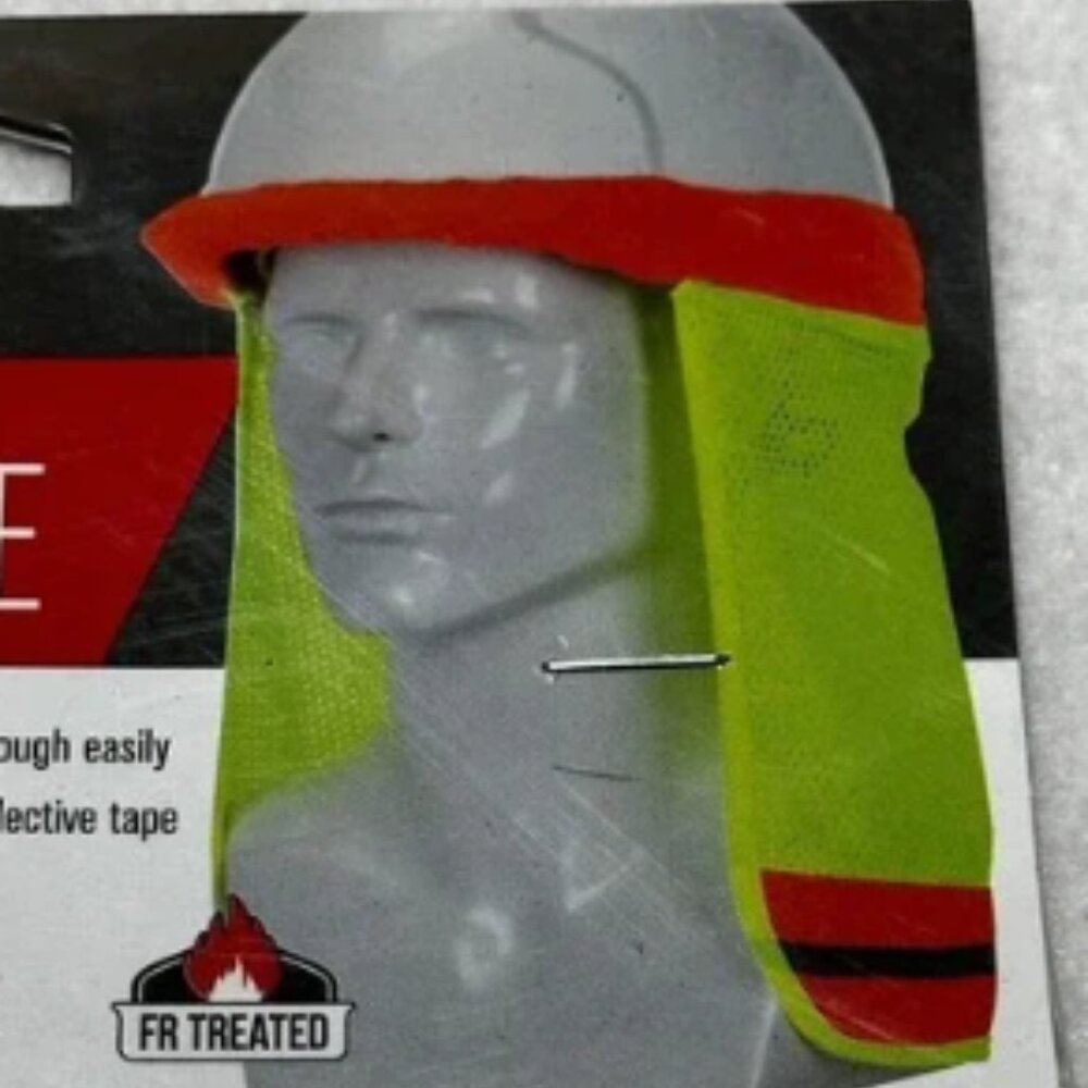 1 New Hard Hat Neck Shade Fire Retardent ORANGE NWT